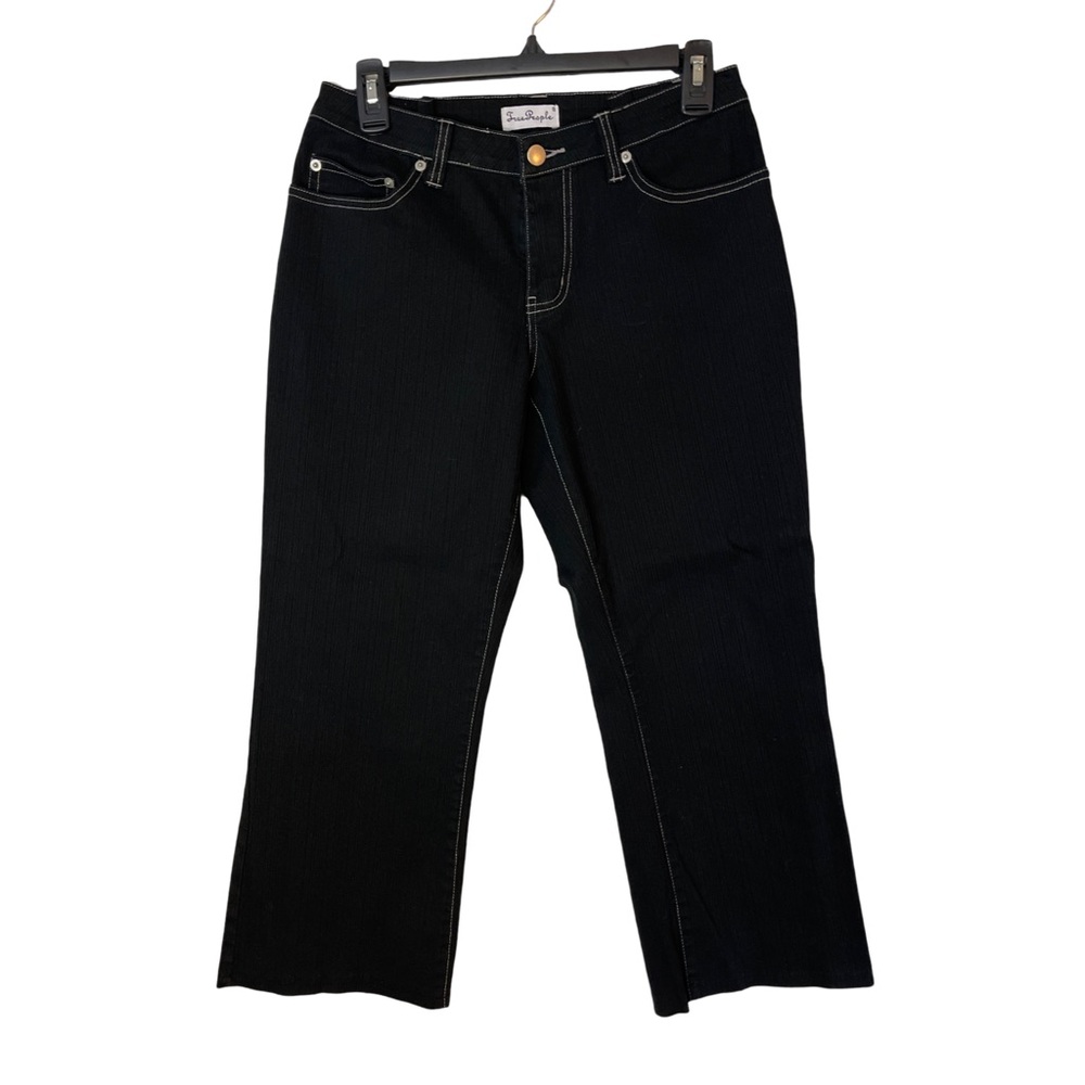 True People Cropped Black Denim Jeans Women 11